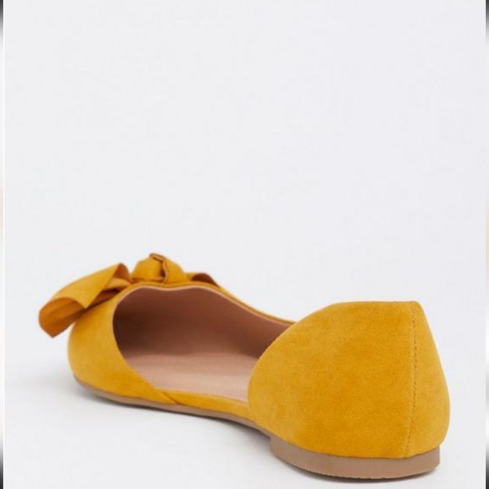 A.NA A NEW APPROACH ALMOND TOE D'ORSAY BOWKNOT DESIGN WOMEN"S SUEDE FLAT